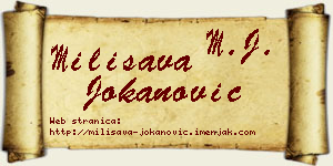 Milisava Jokanović vizit kartica
